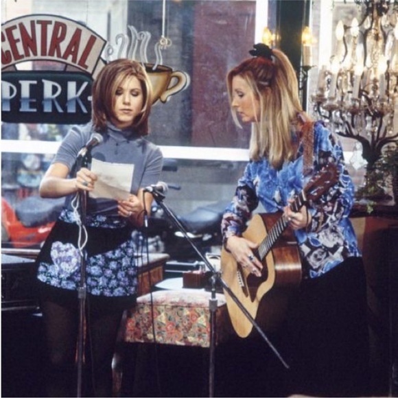 Super Rare 90s Vintage Retro Print Button Down ASO Phoebe Buffay in Friends - Picture 6 of 11